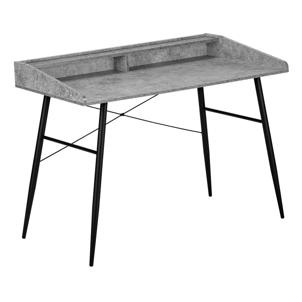 Nura - Computer Desk Home Office Laptop Storage Shelves 48"L Work Grey