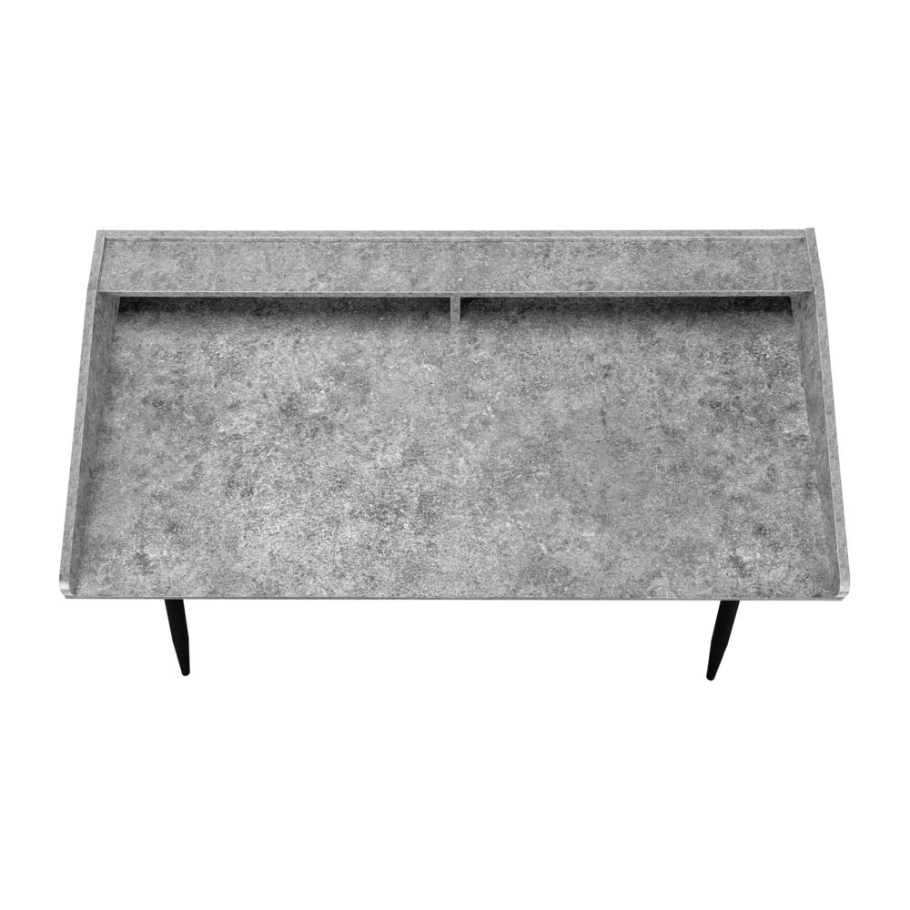 Nura - Computer Desk Home Office Laptop Storage Shelves 48"L Work Grey