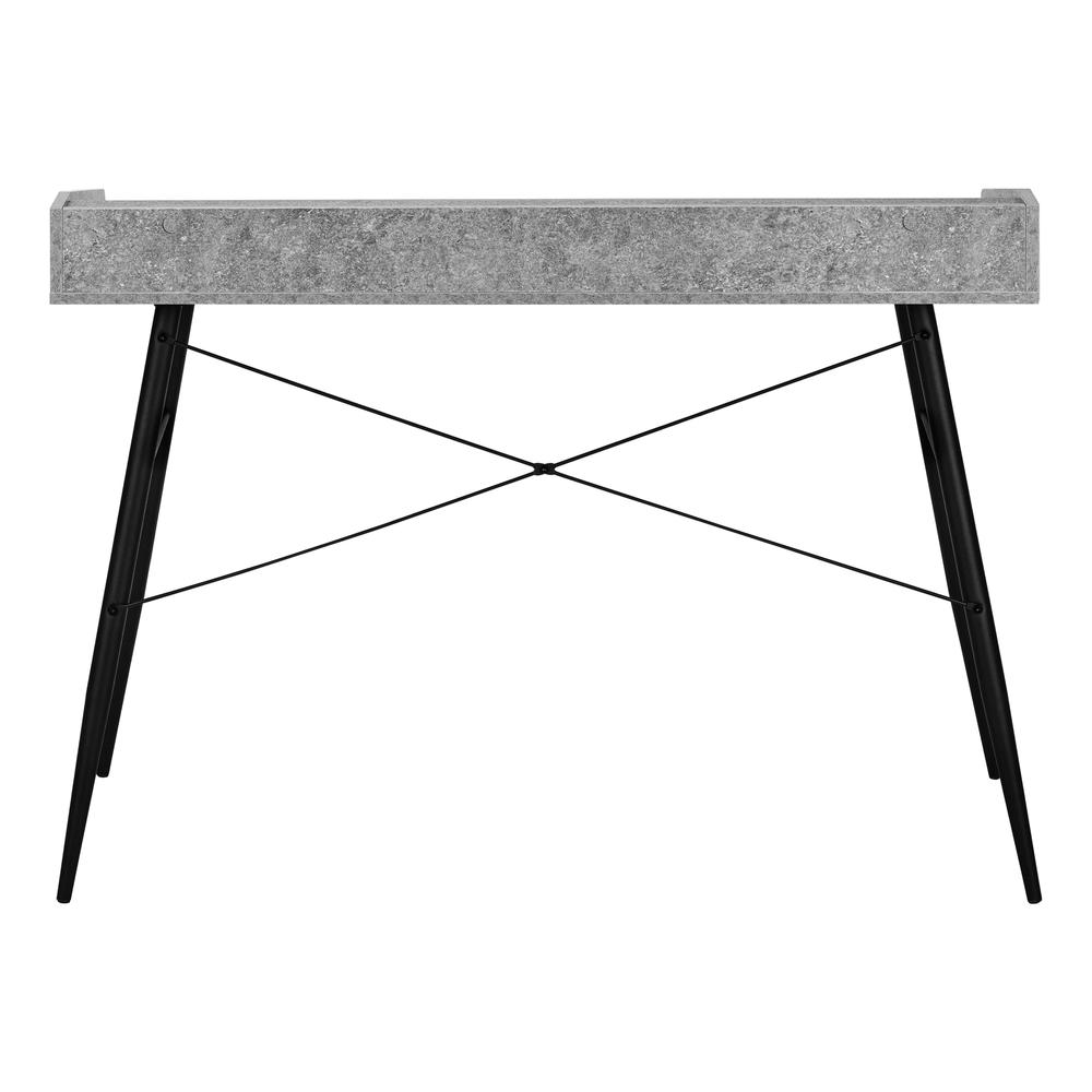 Nura - Computer Desk Home Office Laptop Storage Shelves 48"L Work Grey