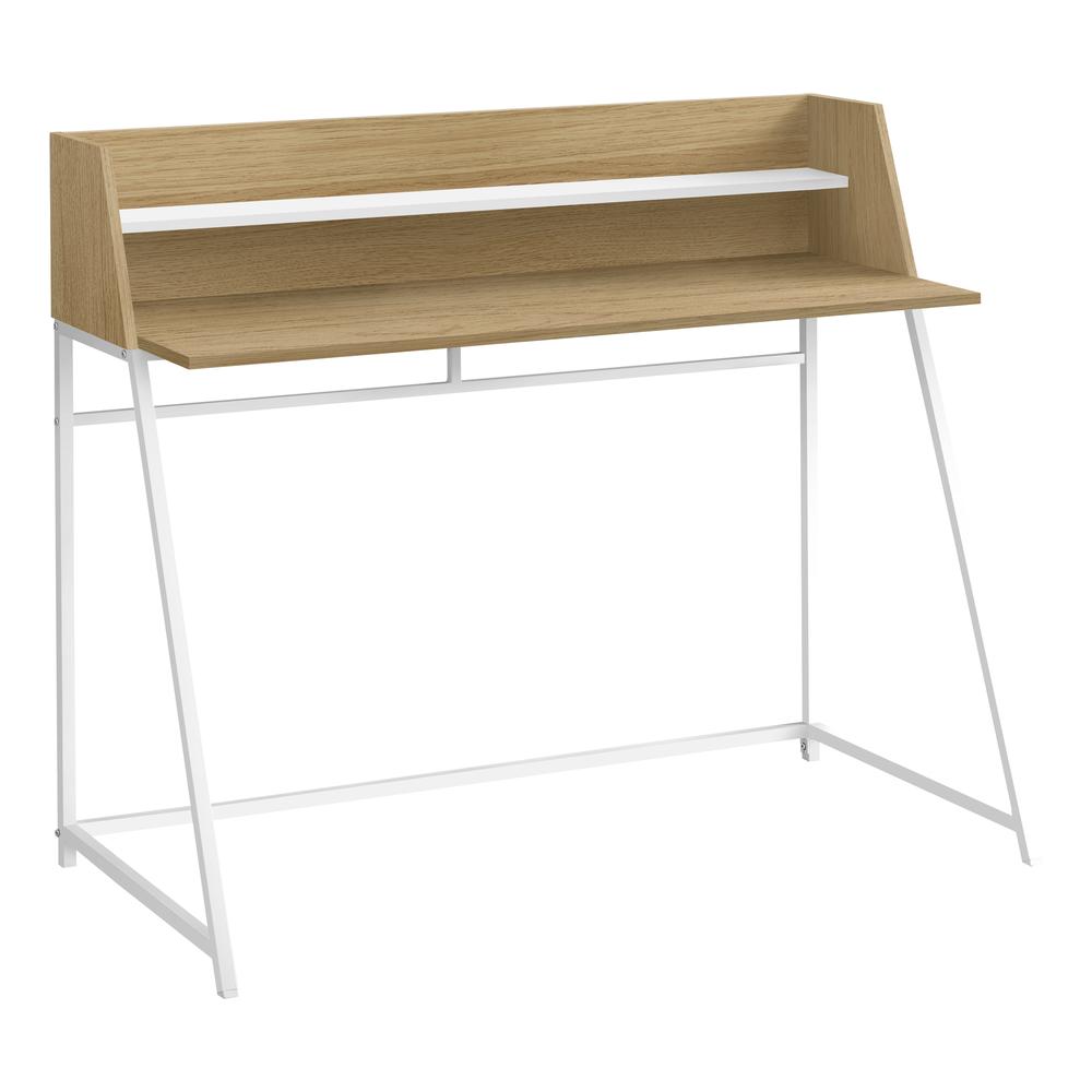 Marcos - Computer Desk Home Office Laptop Storage Shelves 48"L Work Natural