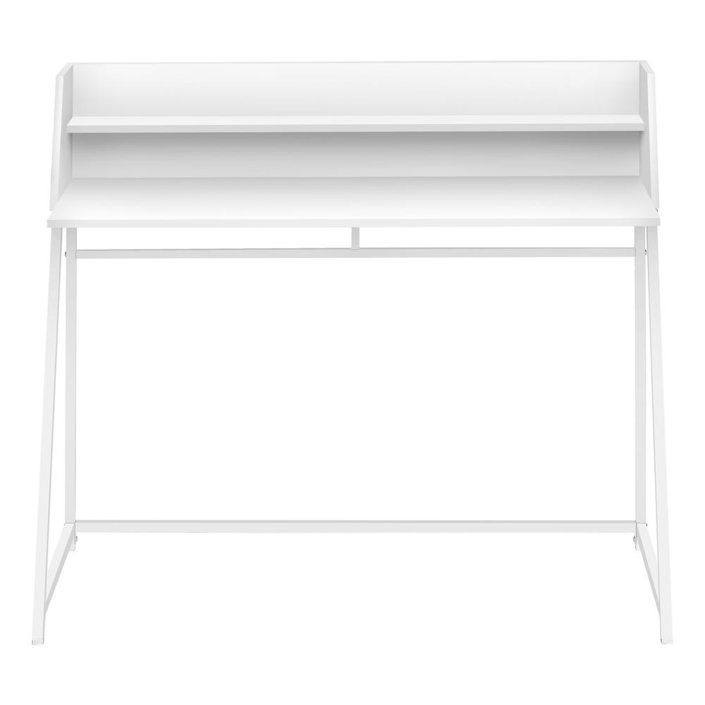 Alaire - Computer Desk Home Office Laptop Storage Shelves 48"L Work White