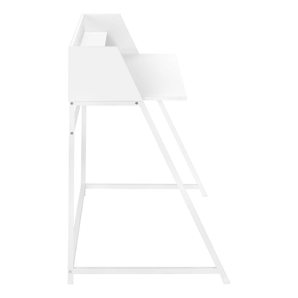 Alaire - Computer Desk Home Office Laptop Storage Shelves 48"L Work White