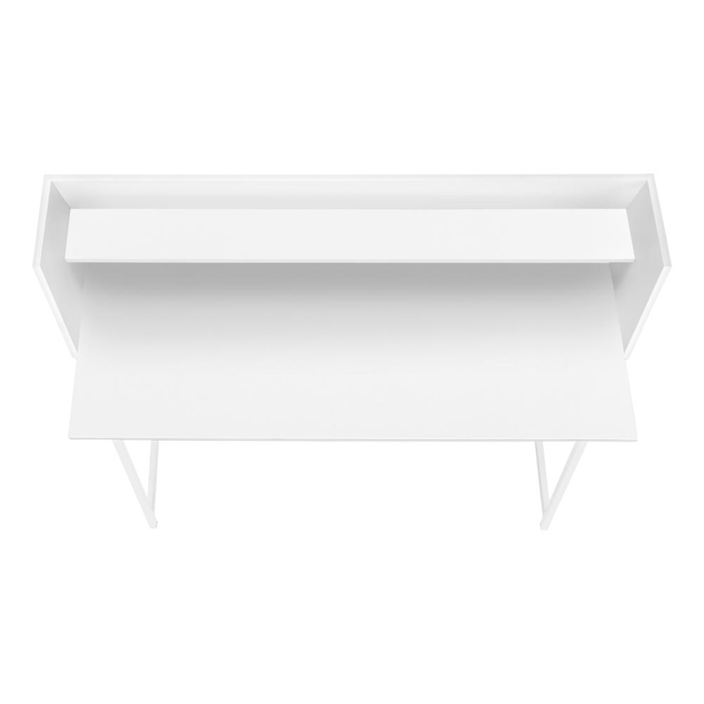 Alaire - Computer Desk Home Office Laptop Storage Shelves 48"L Work White