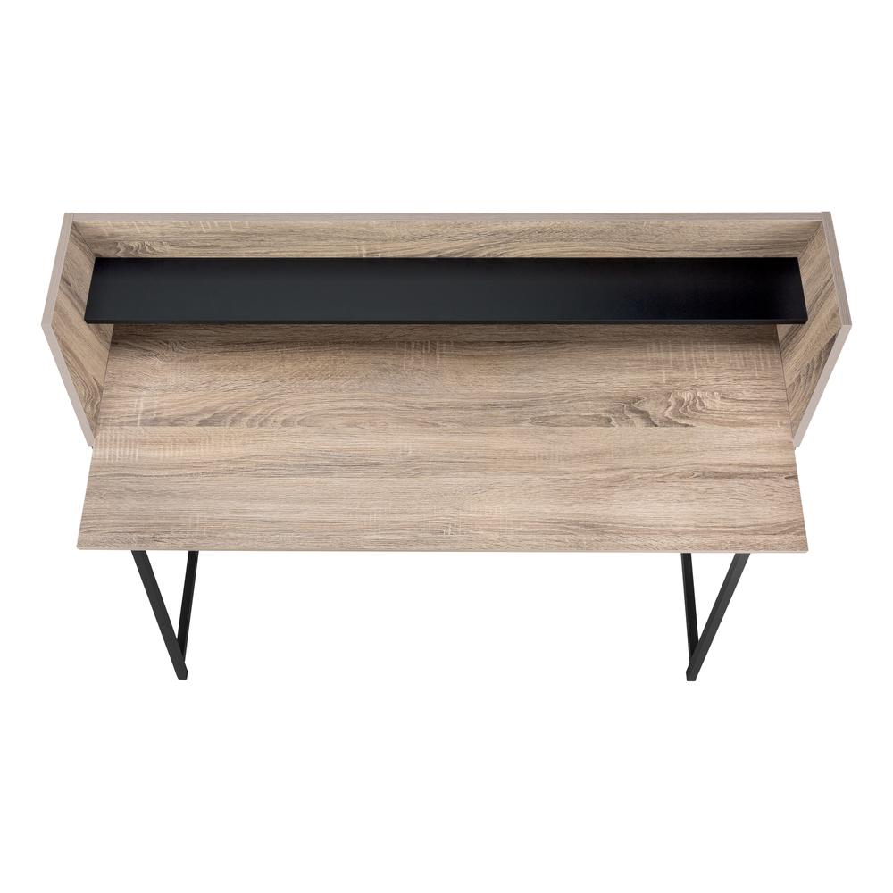 Abner - Computer Desk Home Office Laptop Storage Shelves 48"L Work Brown