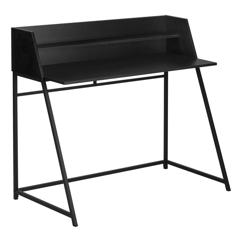 Dexter - Computer Desk Home Office Laptop Storage Shelves 48"L Work Black