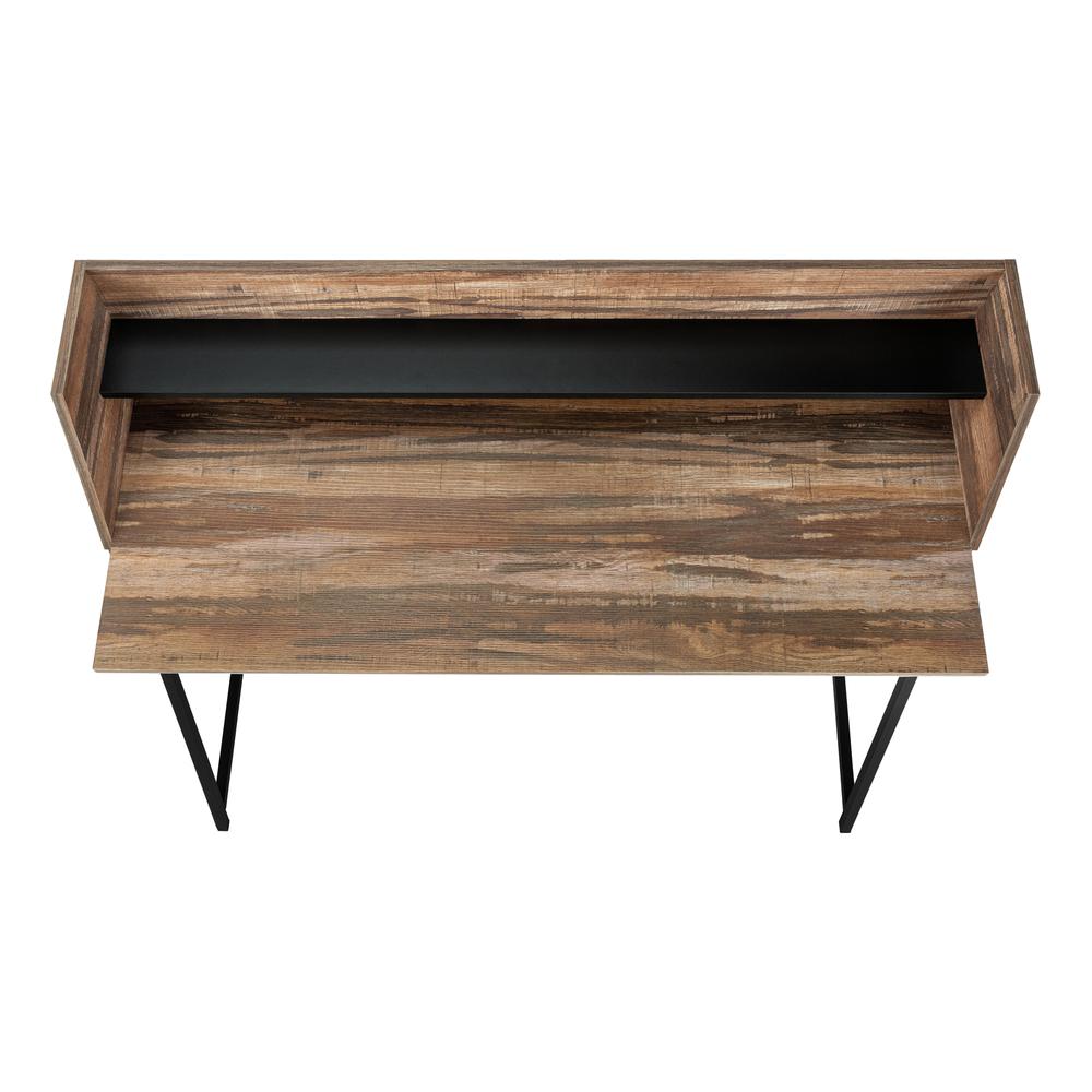 Gala - Computer Desk Home Office Laptop Storage Shelves 48"L Work Brown
