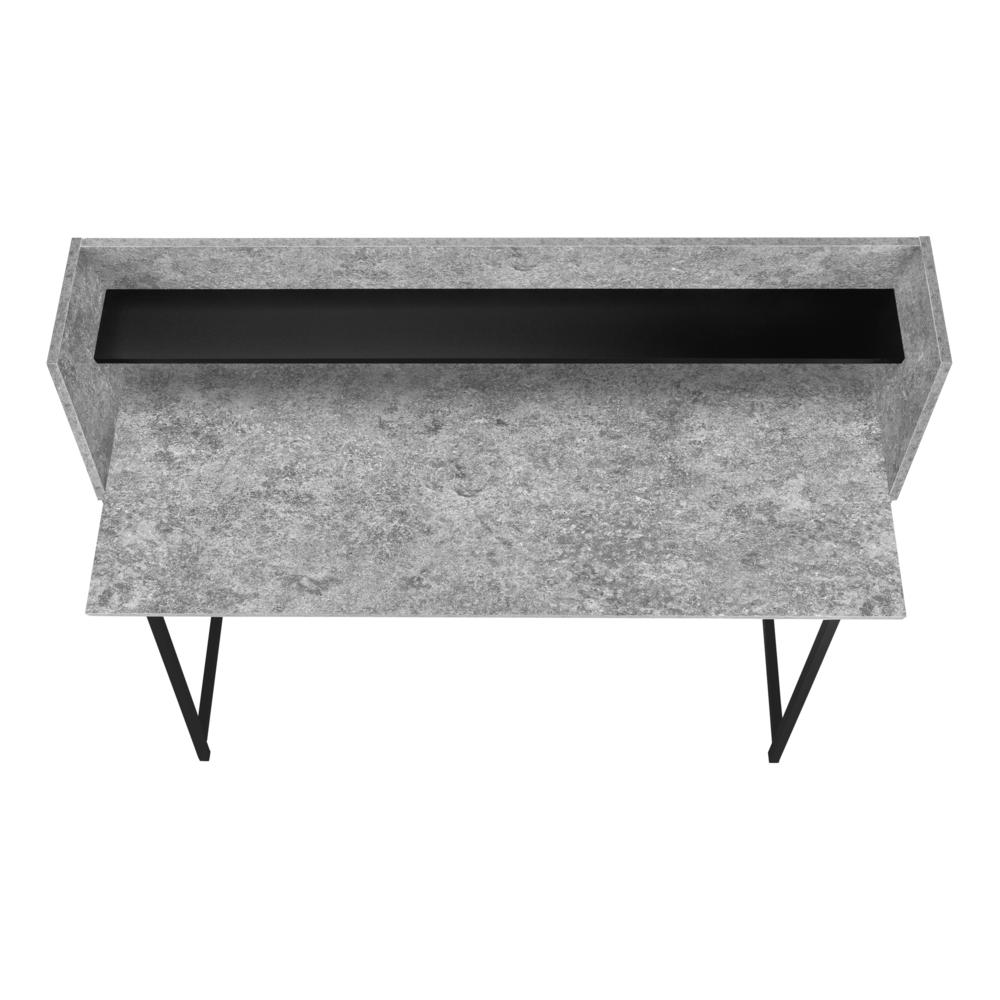 Danton - Computer Desk Home Office Laptop Storage Shelves 48"L Work Grey