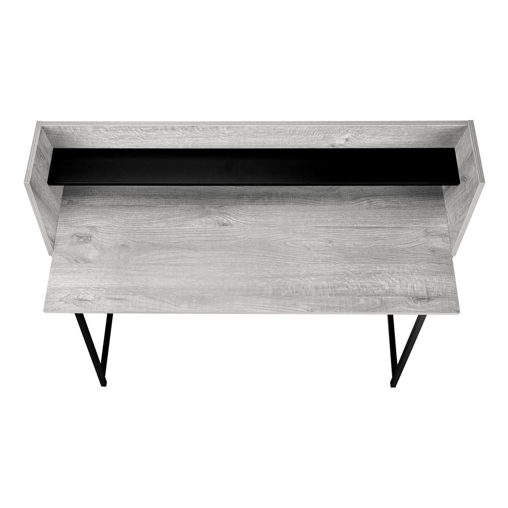 Linn - Computer Desk Home Office Laptop Storage Shelves 48"L Work Grey
