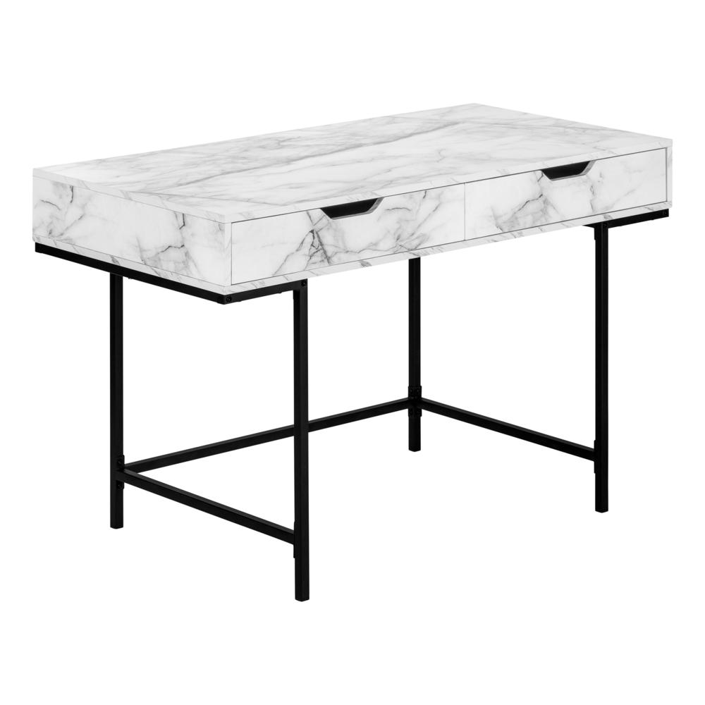 Edmund - Computer Desk Home Office Laptop Storage Drawers 48"L Work White