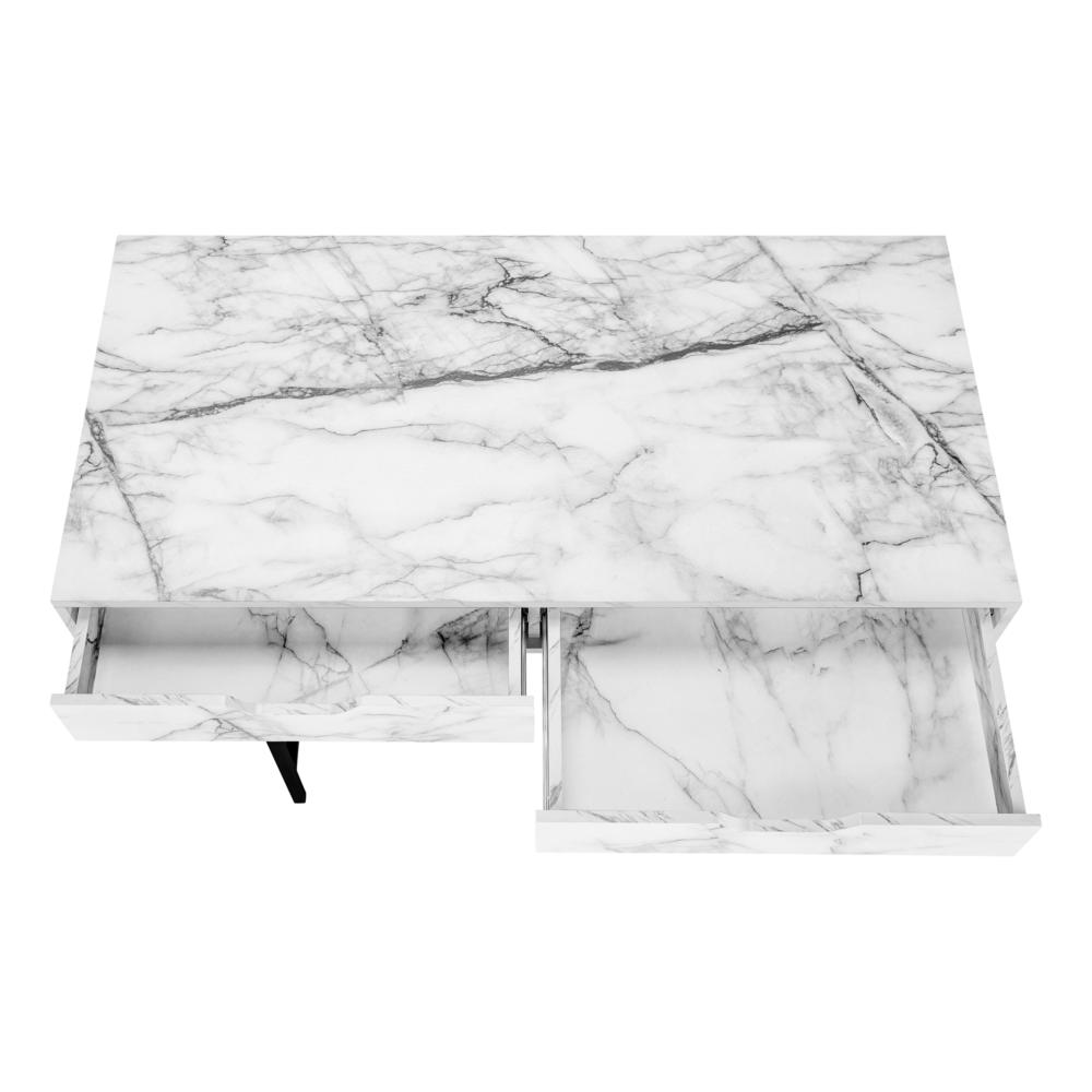 Edmund - Computer Desk Home Office Laptop Storage Drawers 48"L Work White
