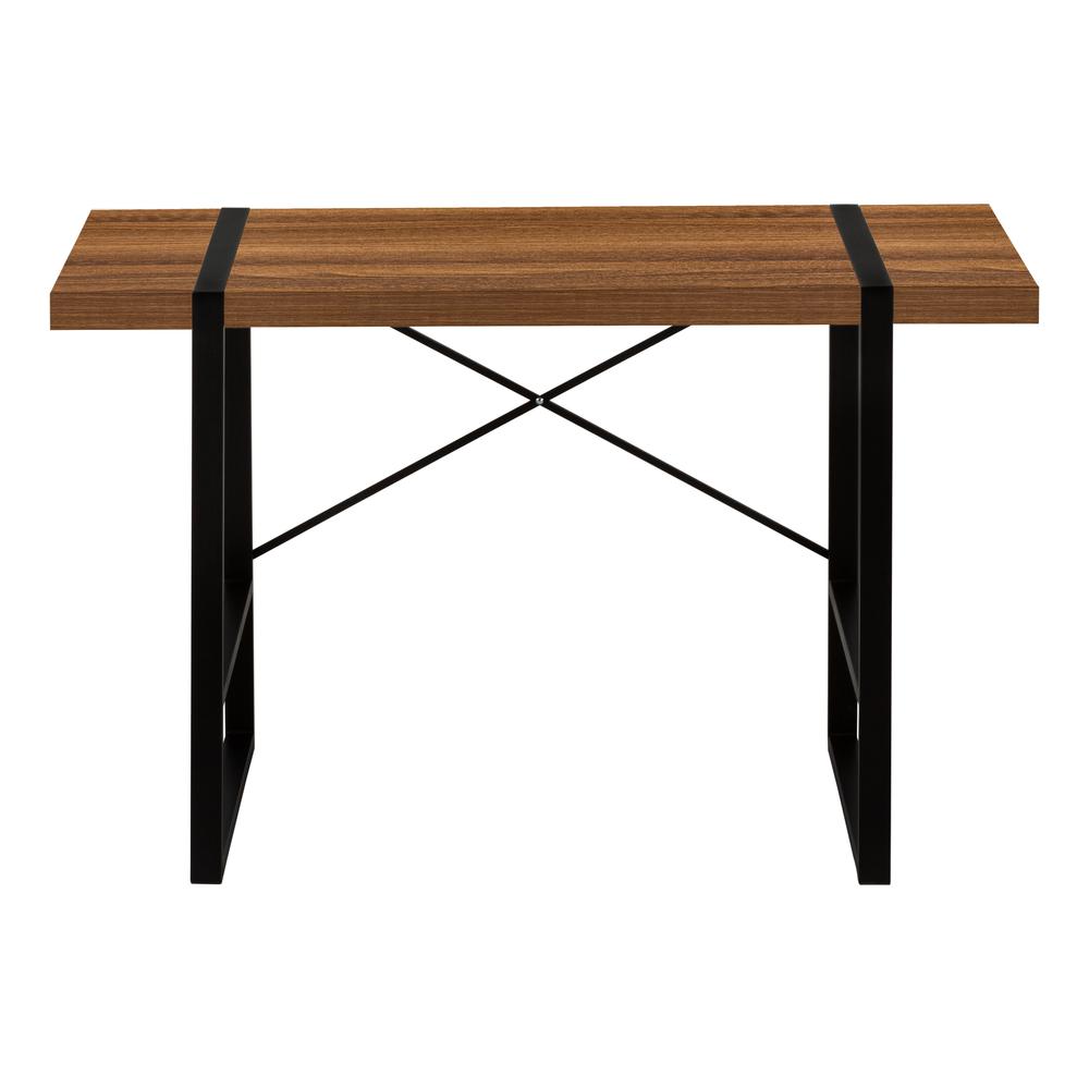 Dacian - Computer Desk Home Office Laptop 48"L Work Walnut Laminate Black
