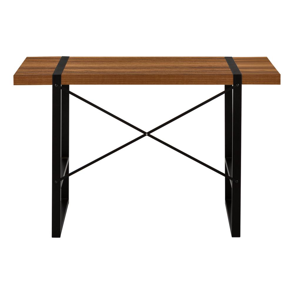 Dacian - Computer Desk Home Office Laptop 48"L Work Walnut Laminate Black