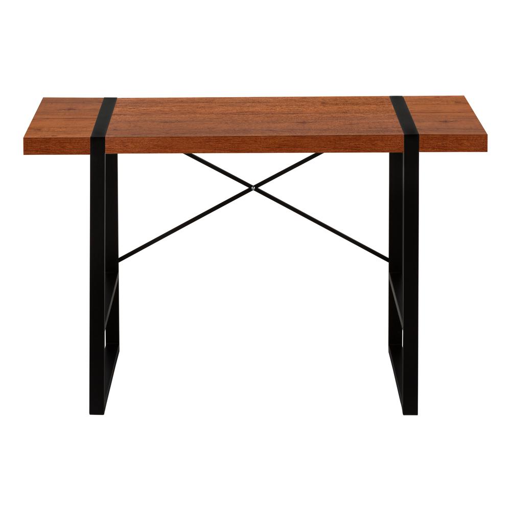 Fields - Computer Desk Home Office Laptop 48"L Work Brown Laminate Black
