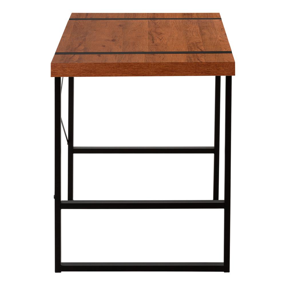Fields - Computer Desk Home Office Laptop 48"L Work Brown Laminate Black