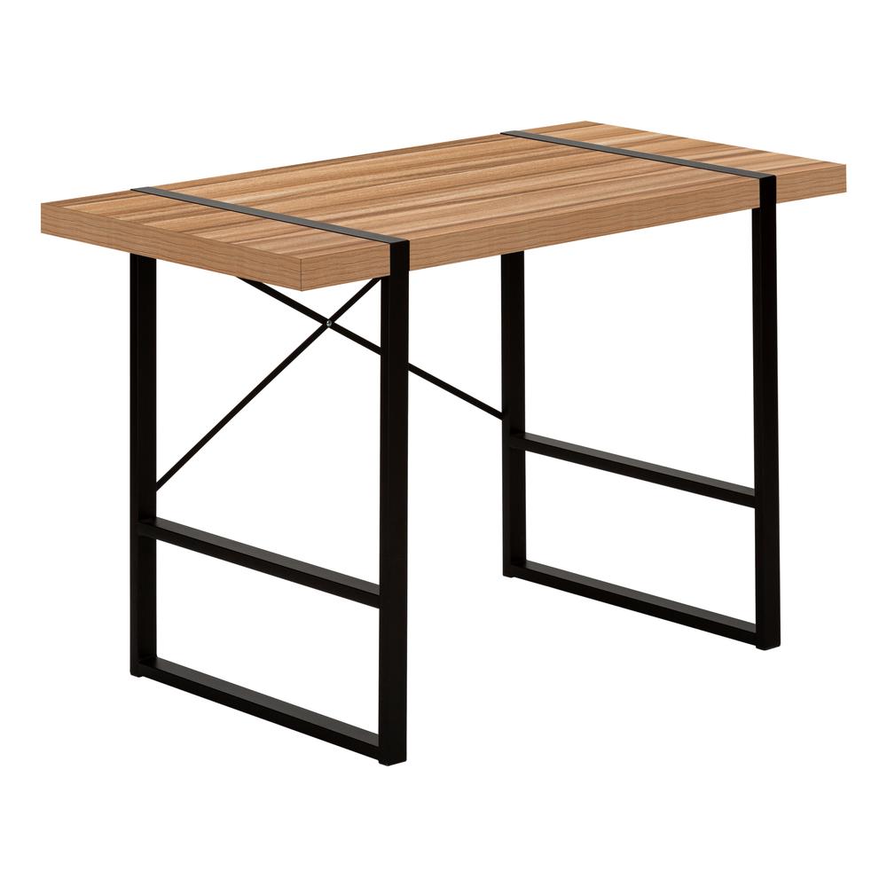 Gideon - Computer Desk Home Office Laptop 48"L Work Brown Laminate Black
