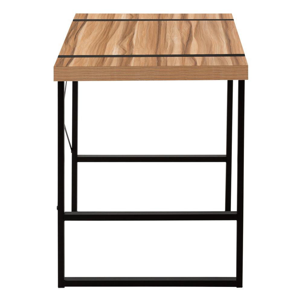 Gideon - Computer Desk Home Office Laptop 48"L Work Brown Laminate Black