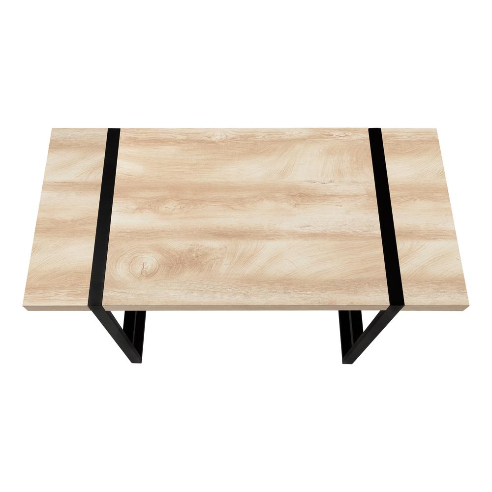Rosa - Computer Desk Home Office Laptop 48"L Work Natural Laminate Black