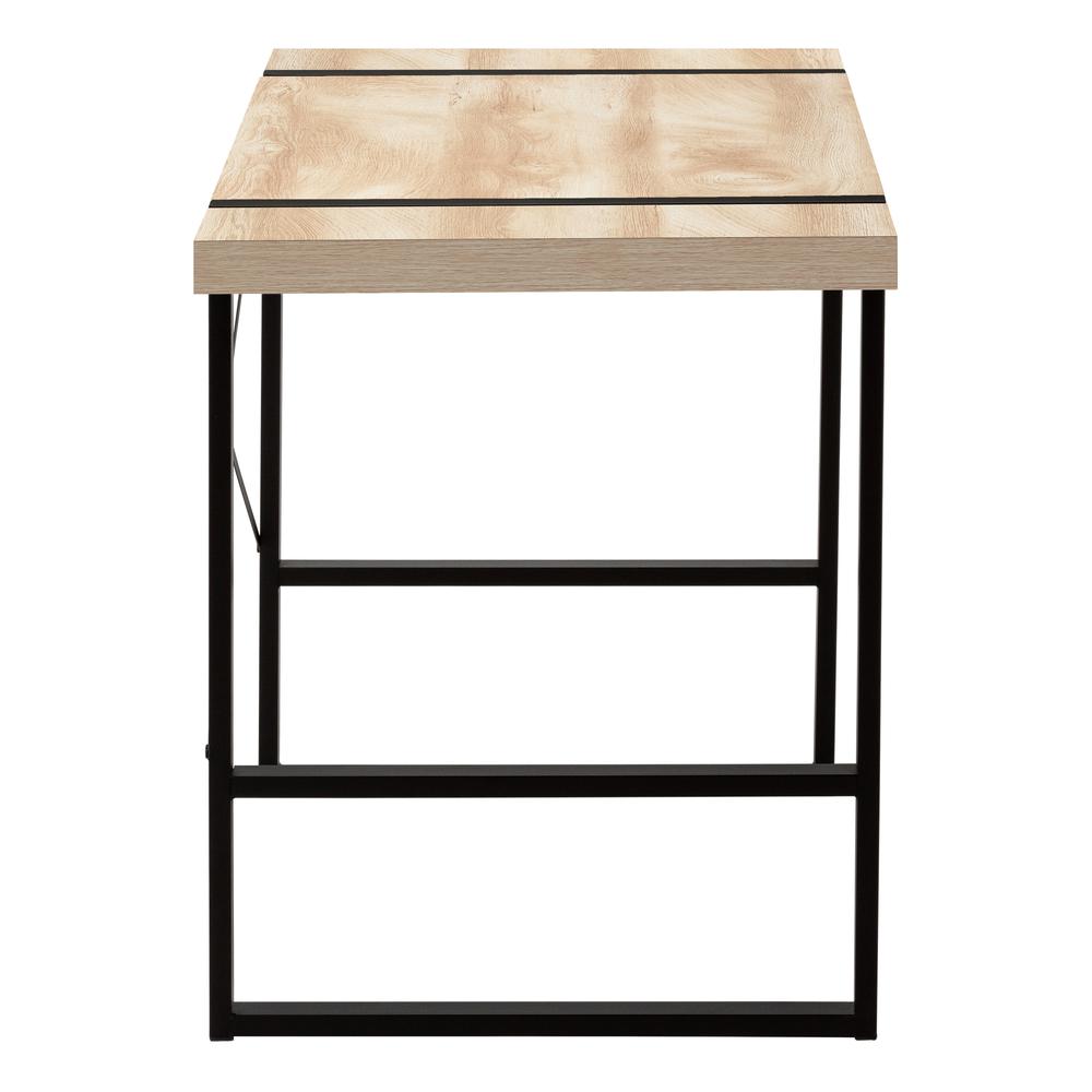Rosa - Computer Desk Home Office Laptop 48"L Work Natural Laminate Black