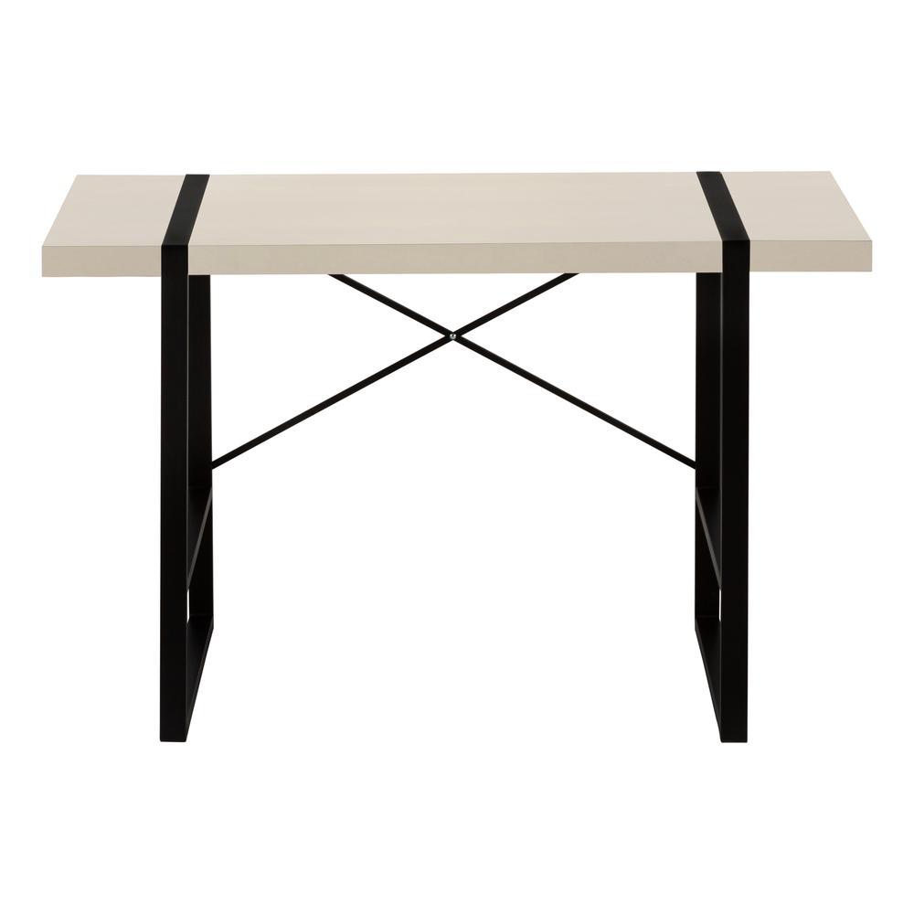 Suvi - Computer Desk Home Office Laptop 48"L Work Beige Laminate Black