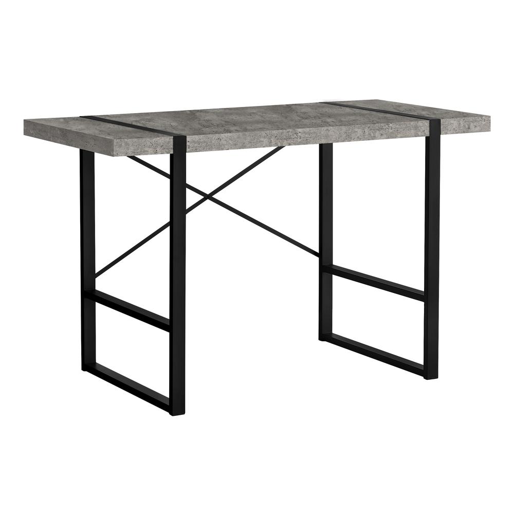Beagan - Computer Desk Home Office Laptop 48"L Work Grey Laminate Black