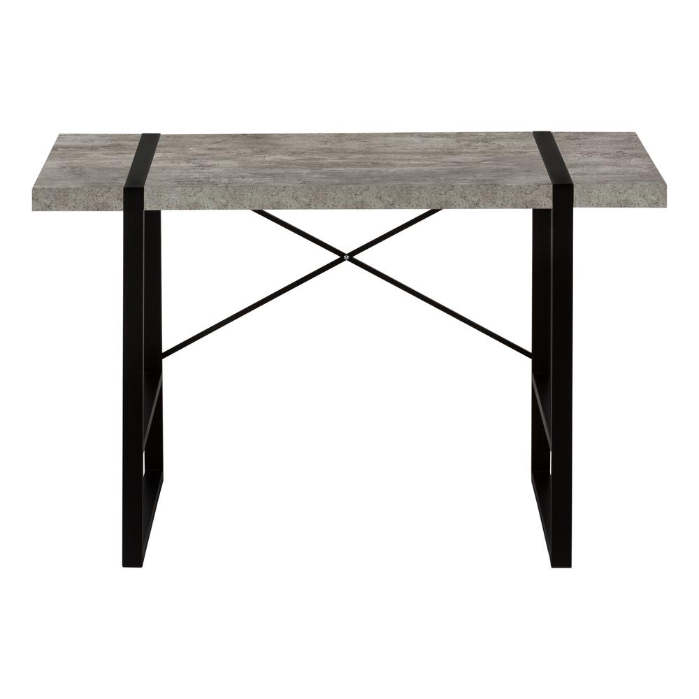 Beagan - Computer Desk Home Office Laptop 48"L Work Grey Laminate Black