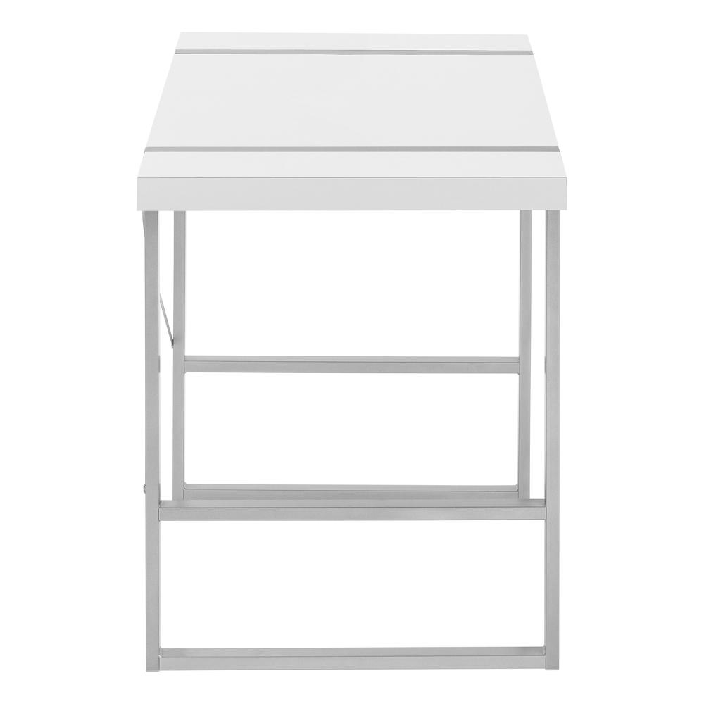 Salma - Computer Desk Home Office Laptop 48"L Work White Laminate Grey