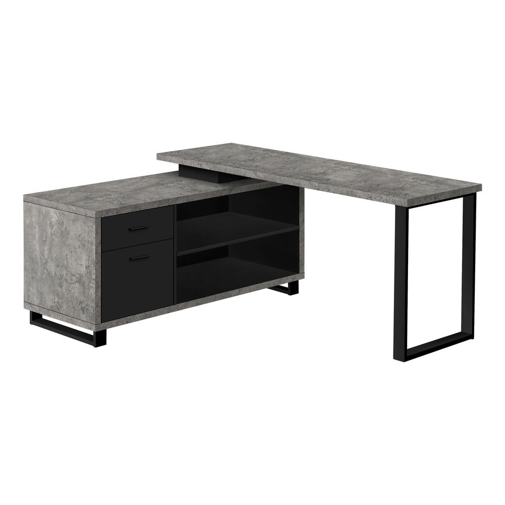 Falan - Computer Desk Home Office Corner Storage Drawers 72"L L Shape