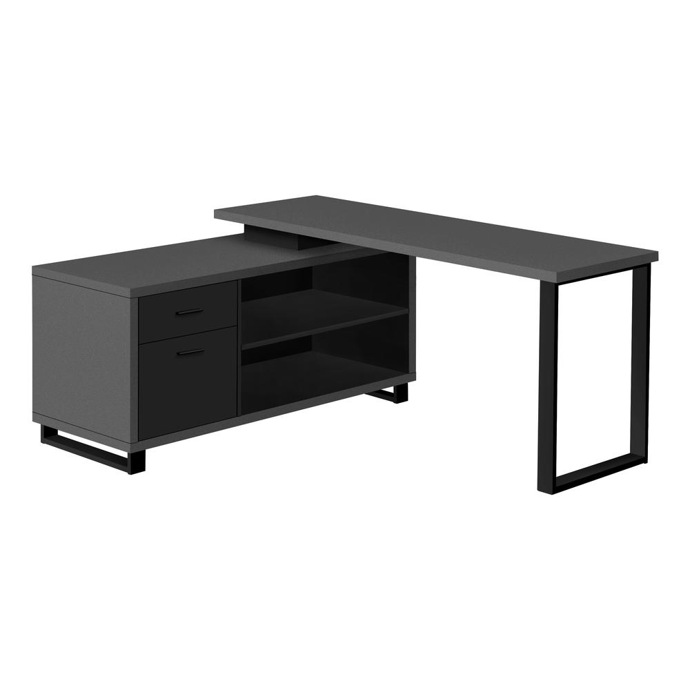 Louane - Computer Desk Home Office Corner Storage Drawers 72"L L Shape