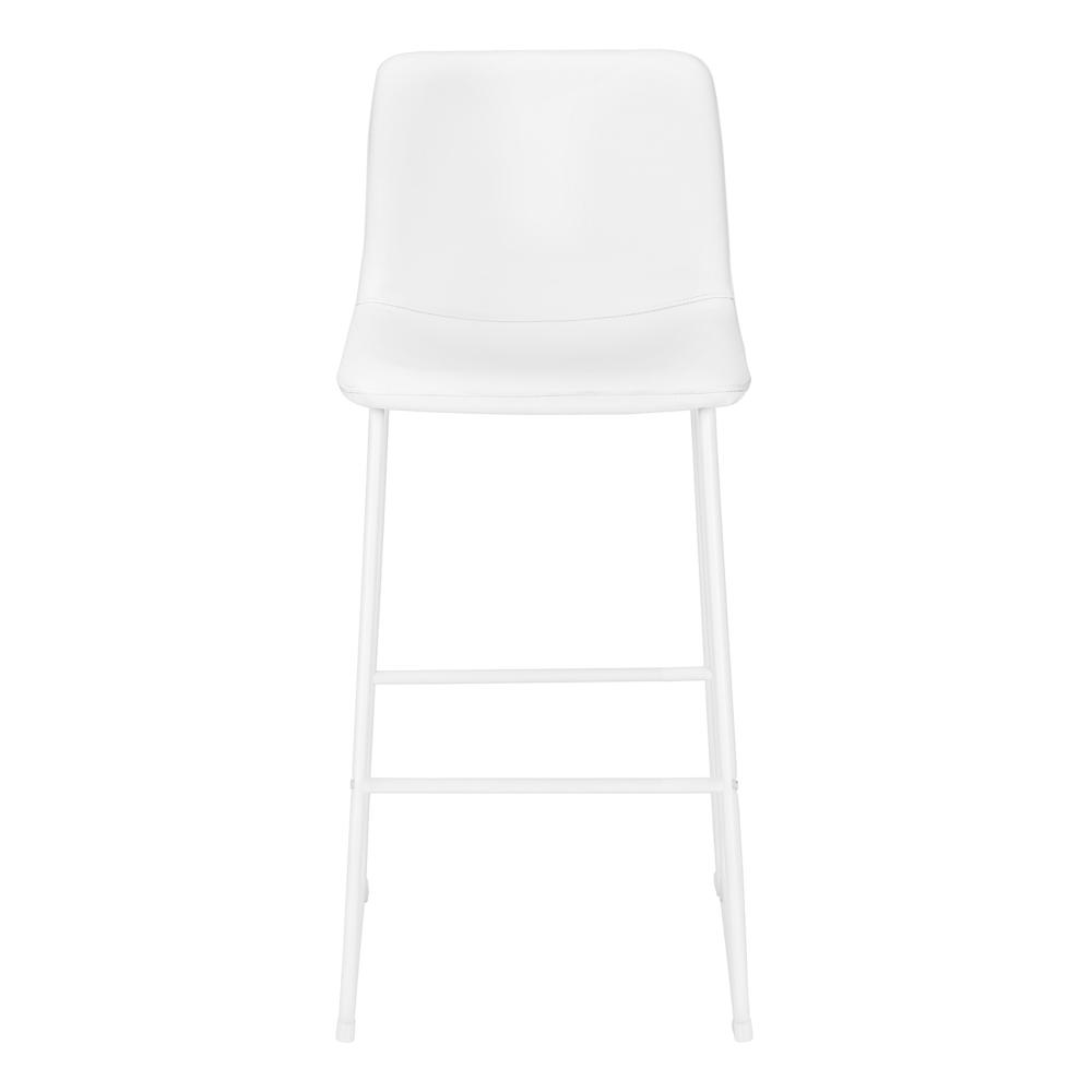 Sebille - Office Chair Bar Height Standing Computer Desk Work White Leather