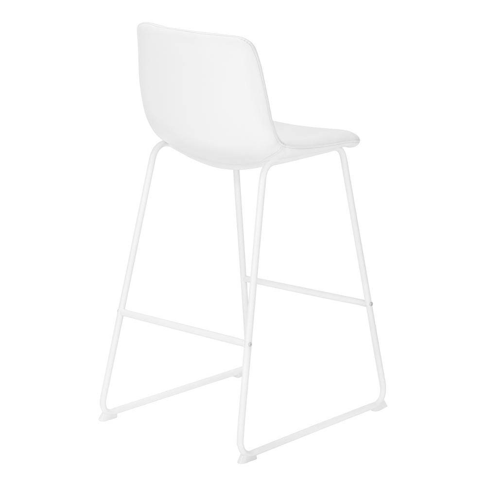 Sebille - Office Chair Bar Height Standing Computer Desk Work White Leather