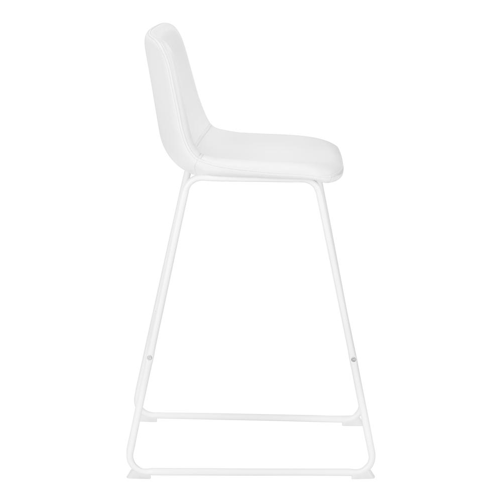 Sebille - Office Chair Bar Height Standing Computer Desk Work White Leather