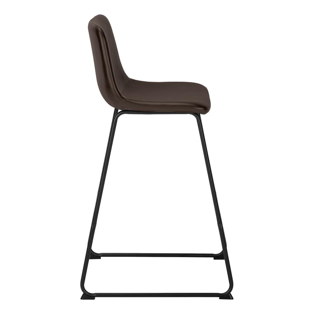 Dariana - Office Chair Bar Height Standing Computer Desk Work Brown Leather