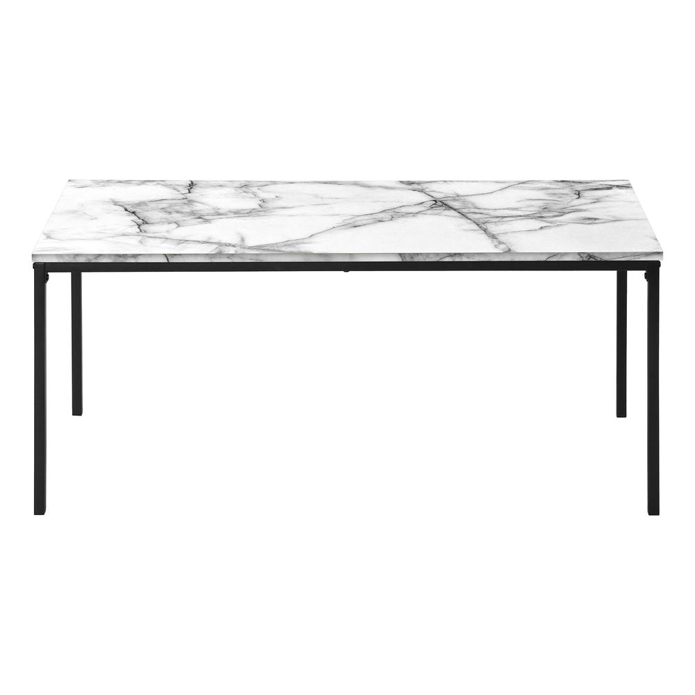 Rinjani - Table Set 3pcs Set Coffee End Black Metal White Marble