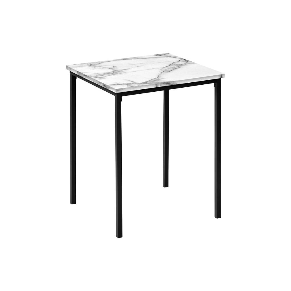 Rinjani - Table Set 3pcs Set Coffee End Black Metal White Marble