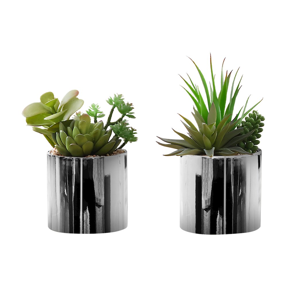 Matilda - Artificial Plant 7" Tall Succulent Indoor Faux Fake Table Greenery