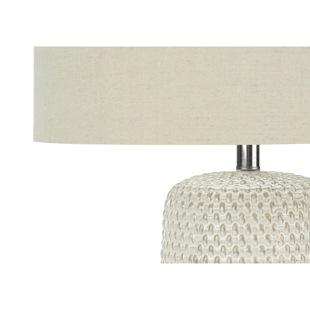 Noemi - Lighting 31"H Table Lamp Cream Ceramic Beige Shade Contemporary