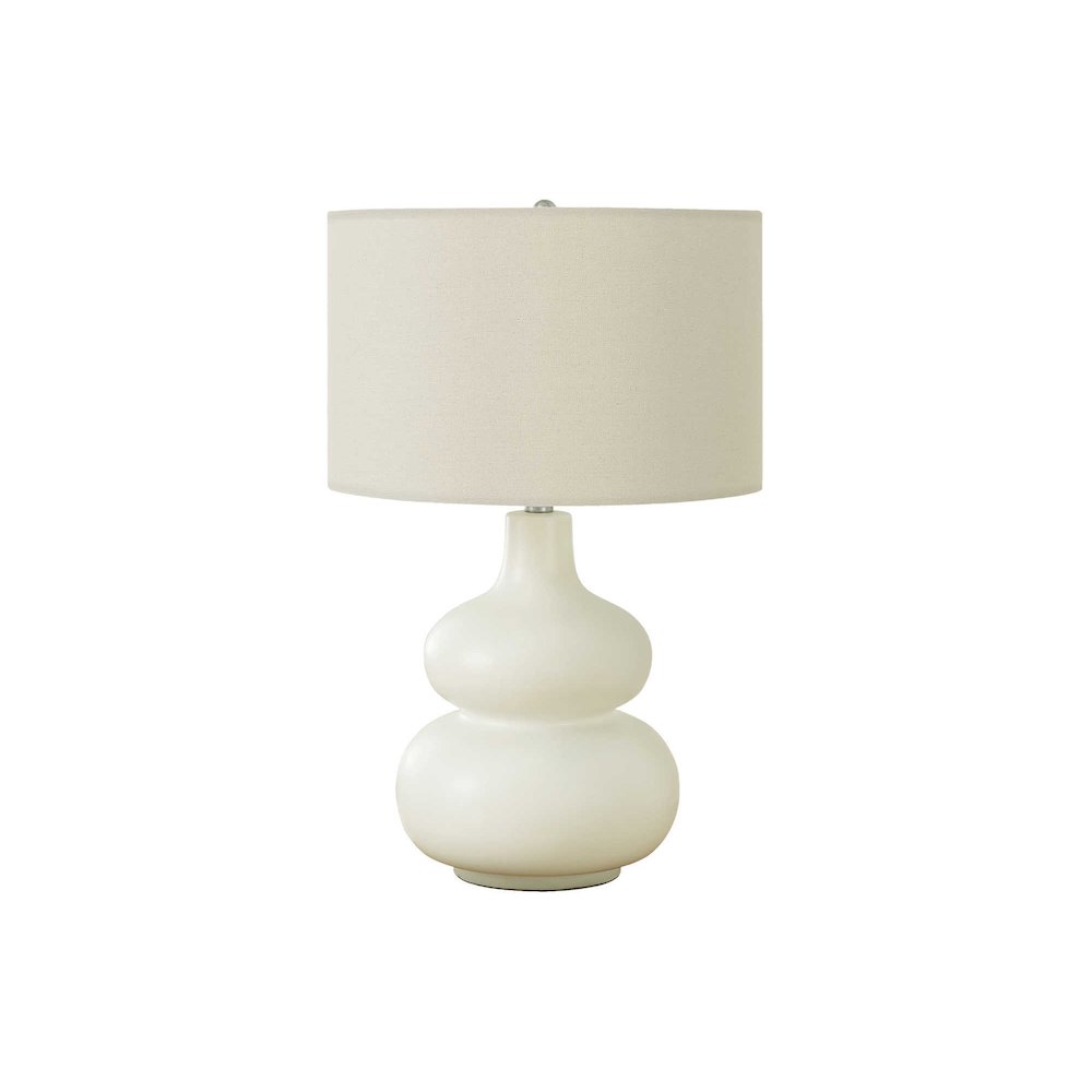 Aveena - Lighting 25"H Table Lamp Ivory / Cream Shade Cream Ceramic