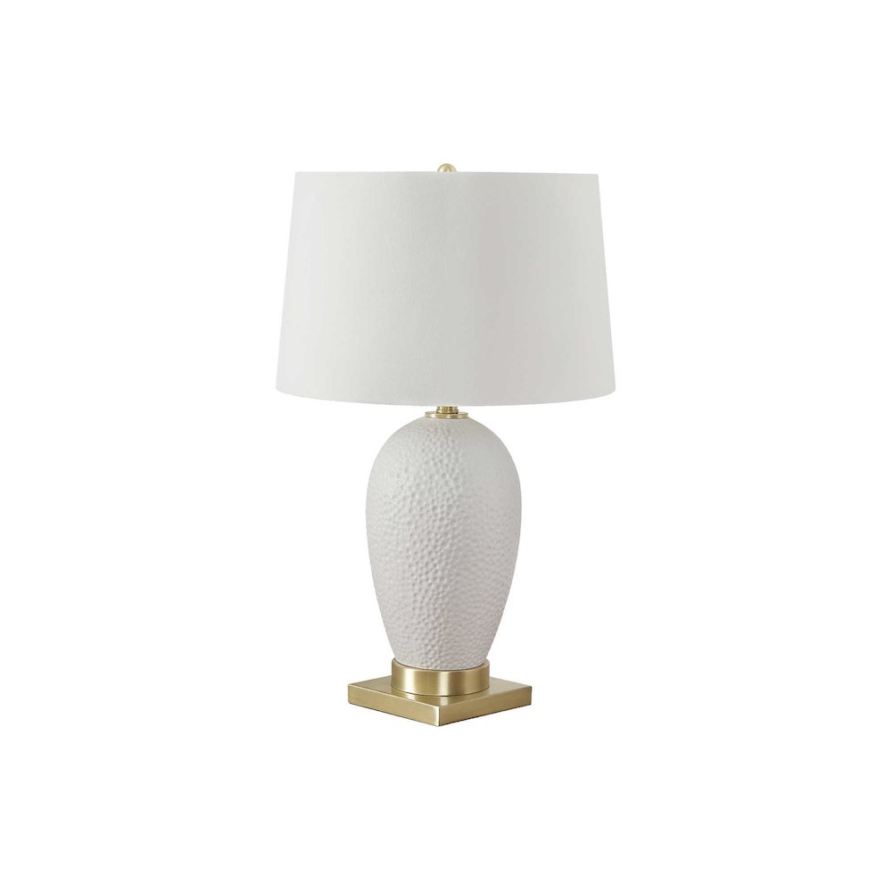 Delfina - Lighting 26"H Table Lamp White Ceramic Ivory / Cream Shade