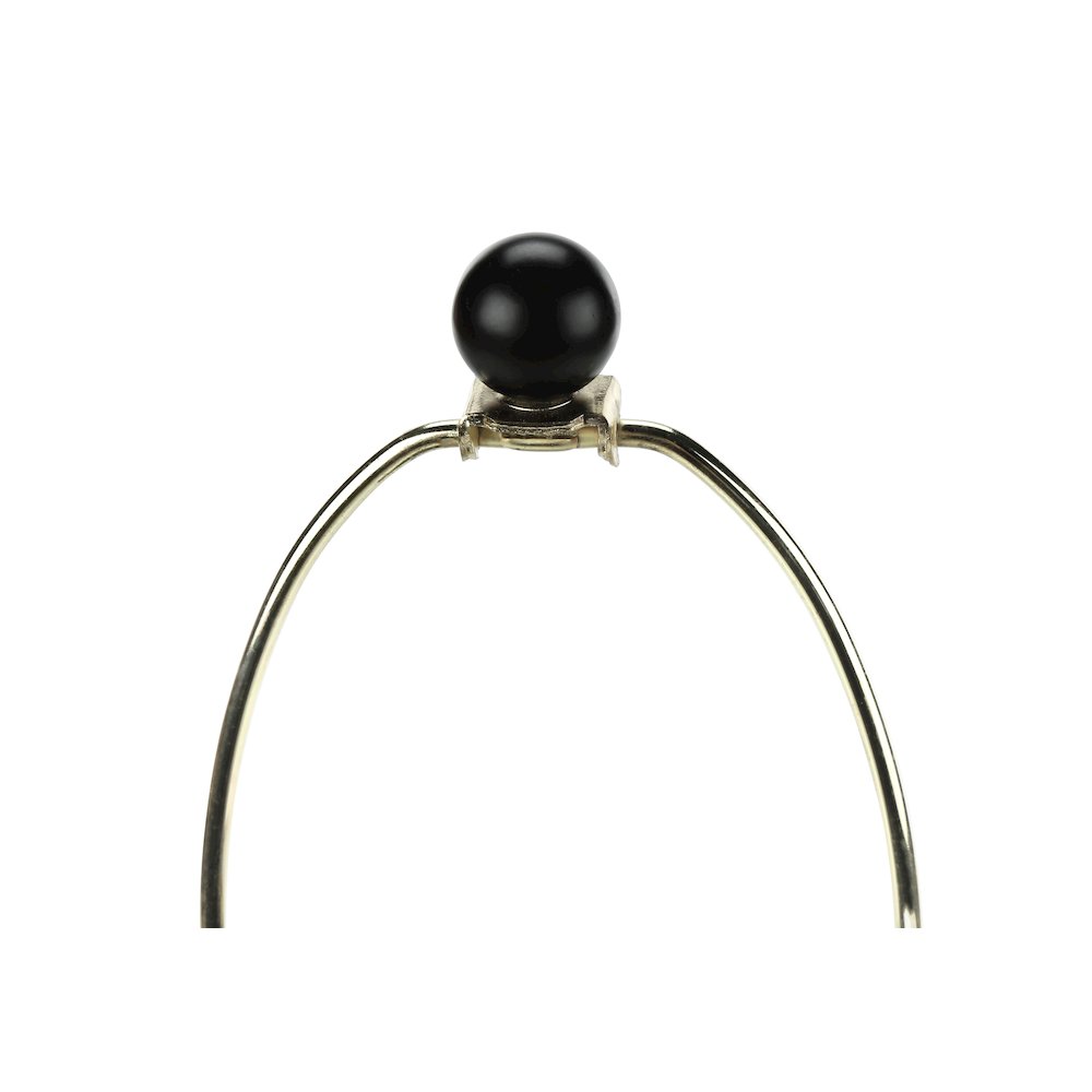 Idoya - Lighting 26"H Table Lamp Black Metal Ivory / Cream Shade