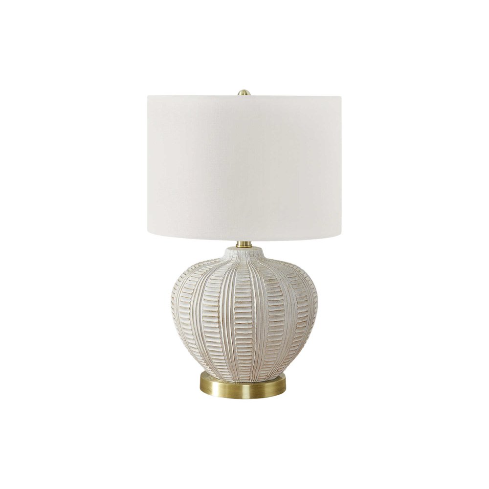 Pelleas - Lighting 21"H Table Lamp Ivory / Cream Shade Cream Resin