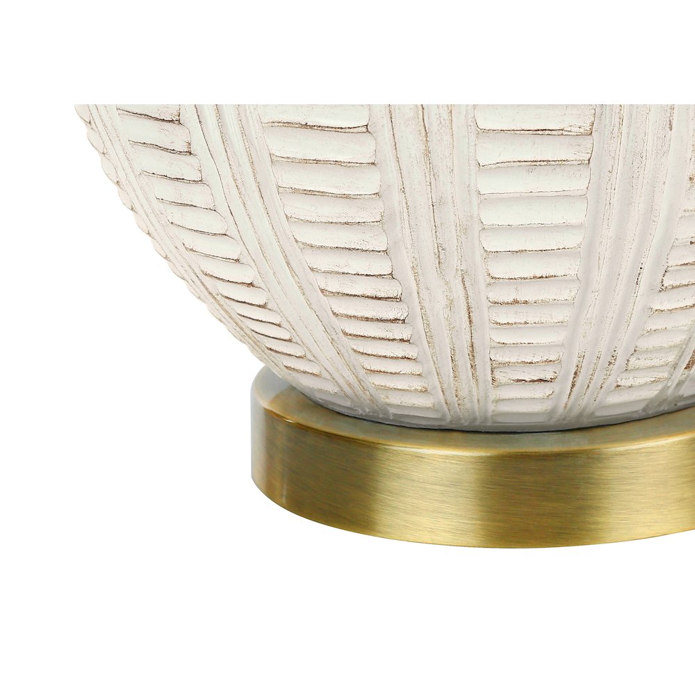 Pelleas - Lighting 21"H Table Lamp Ivory / Cream Shade Cream Resin