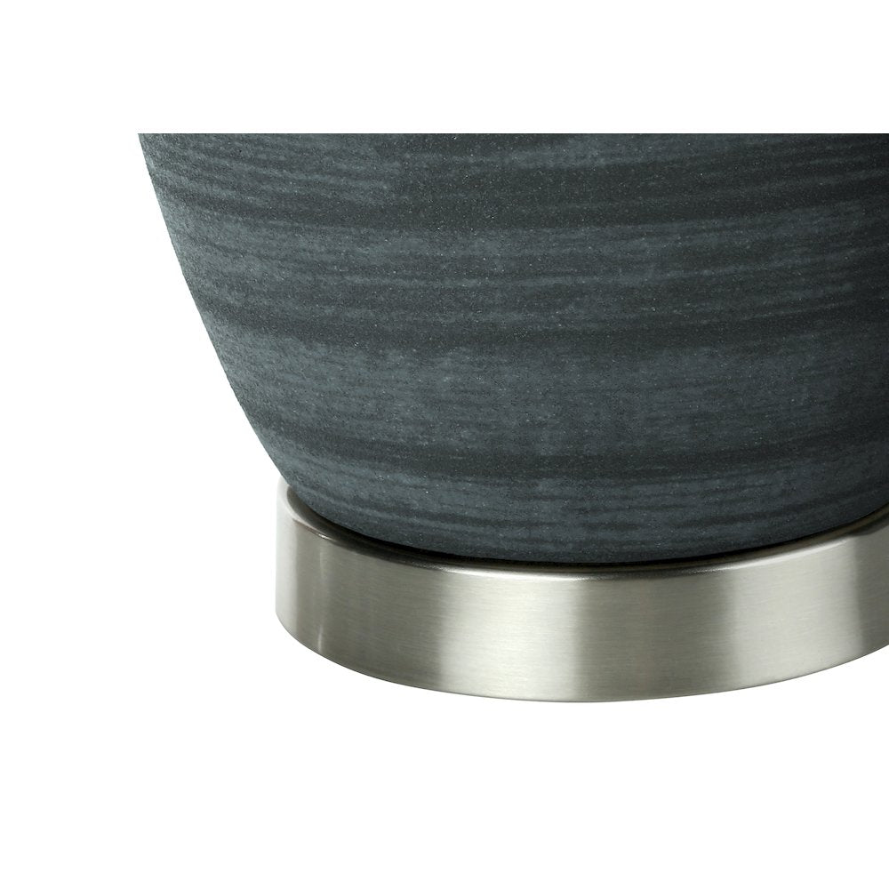 Geona - Lighting 24"H Table Lamp Blue Ceramic Ivory / Cream Shade