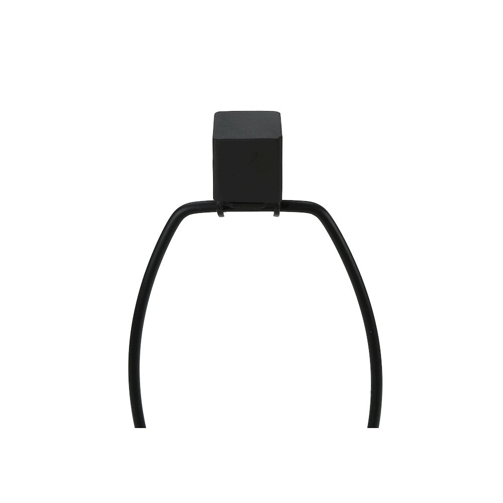 Nequiel - Lighting 25"H Table Lamp Usb Port Included Black Metal Beige