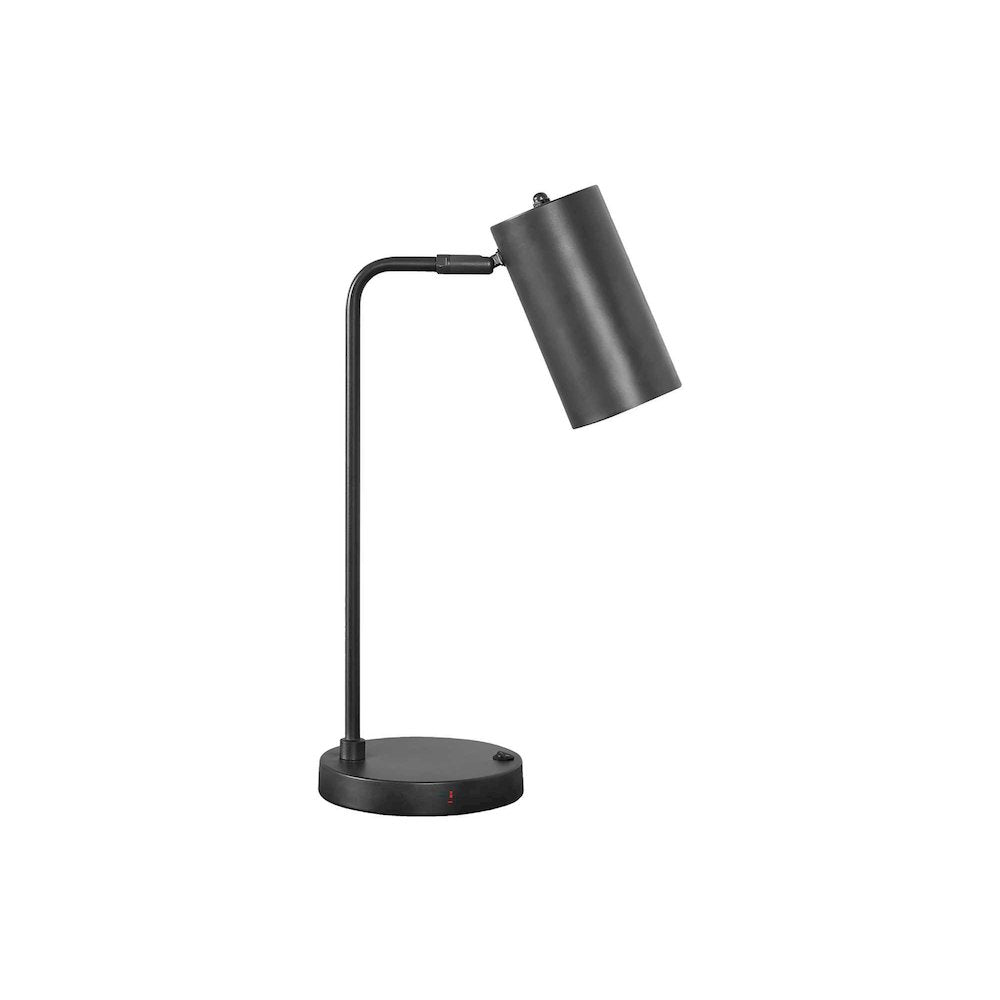 Donato - Lighting 18"H Table Lamp Usb Port Included Grey Metal Grey