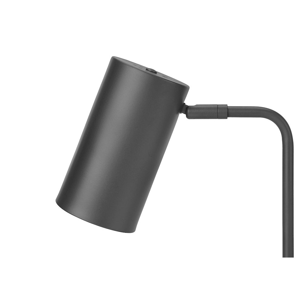 Donato - Lighting 18"H Table Lamp Usb Port Included Grey Metal Grey