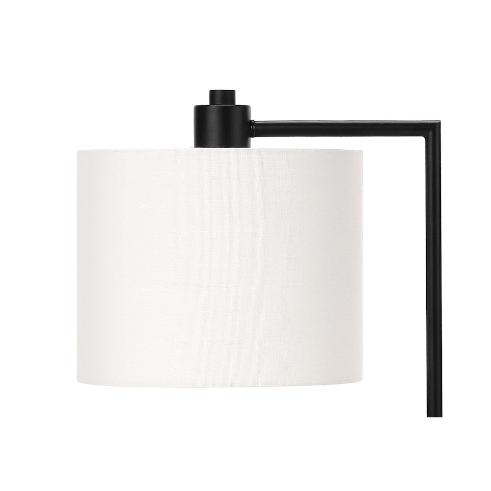 Dulcet - Lighting 19"H Table Lamp Usb Port Included Black Metal Ivory