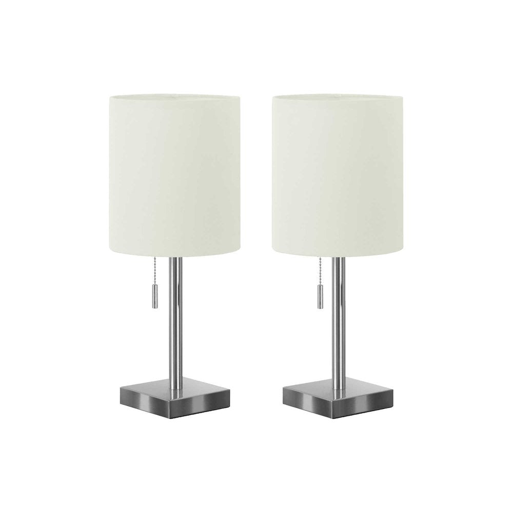 Basira - Lighting Set Of 2 17"H Table Lamp Usb Port Included