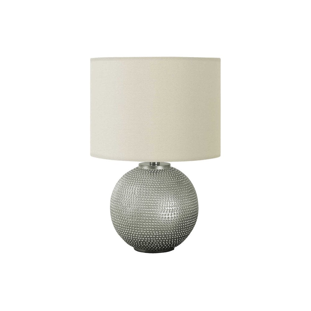 Genet - Lighting 19"H Table Lamp Grey Resin Ivory / Cream Shade