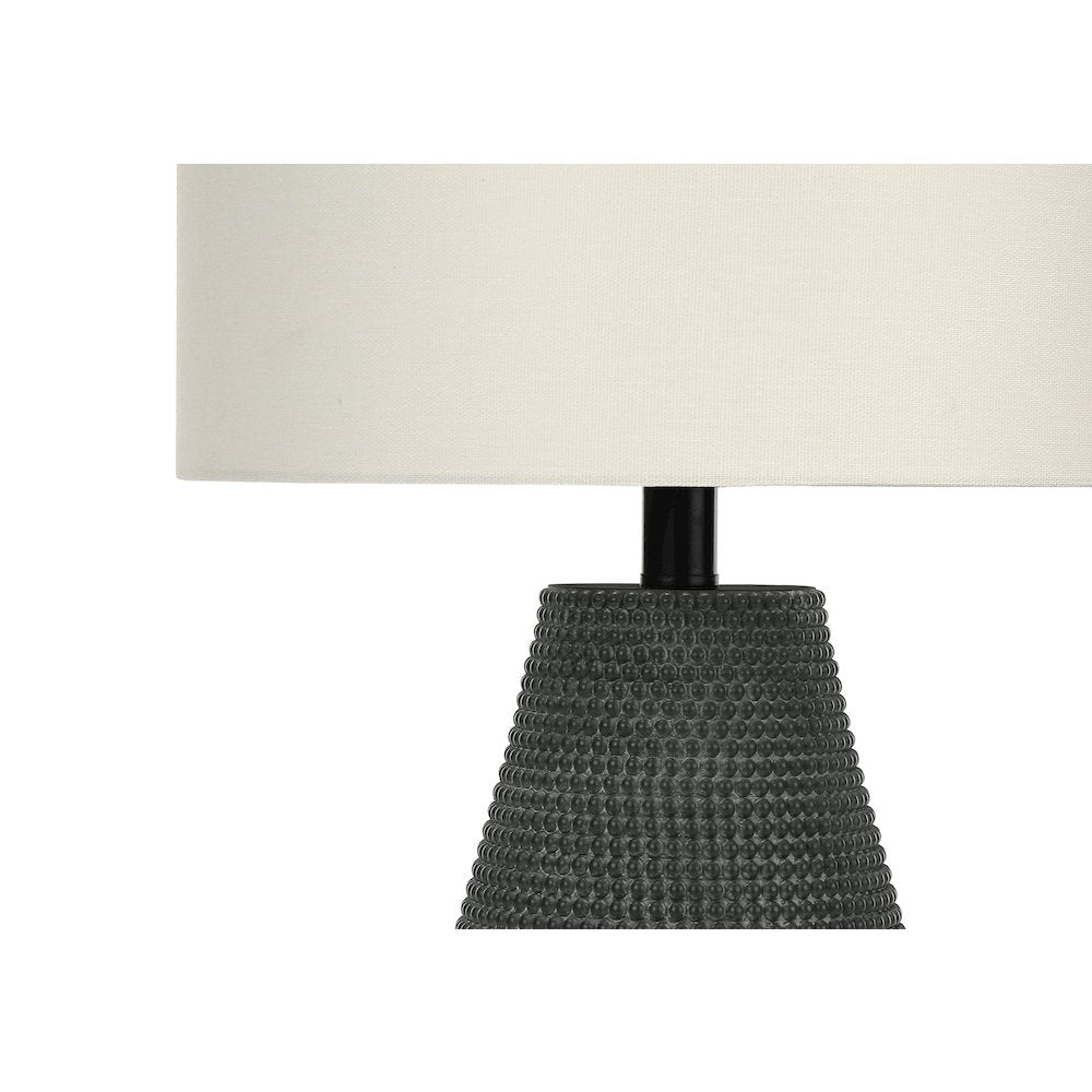 Wakana - Lighting 24"H Table Lamp Black Resin Ivory / Cream Shade