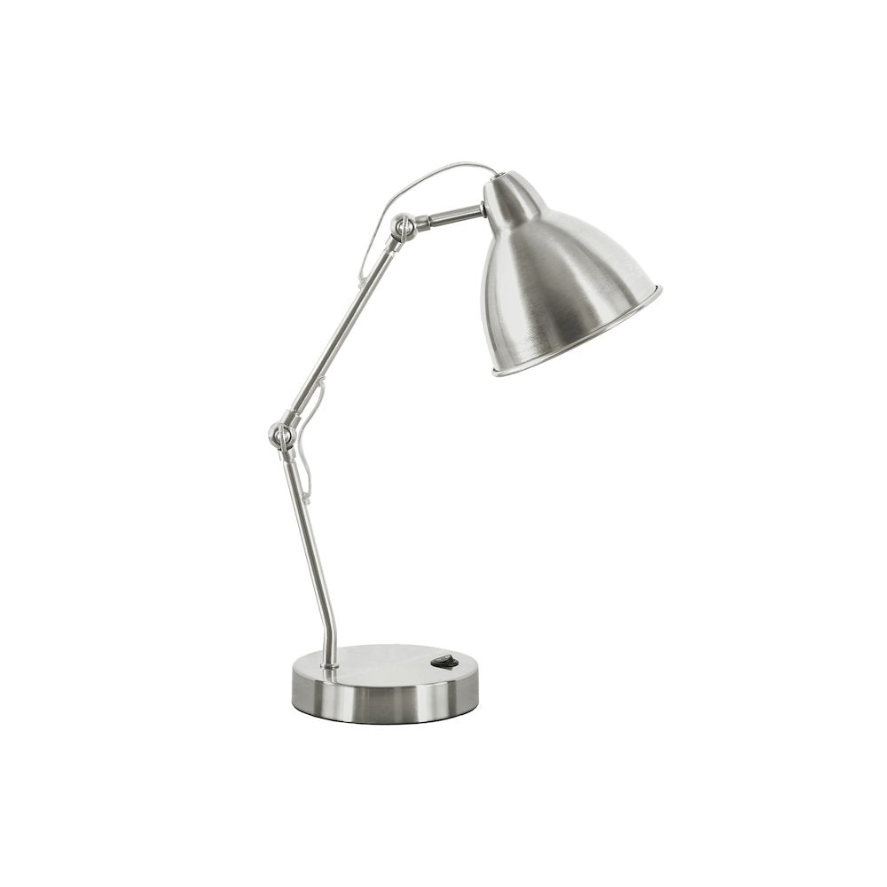 Aina - Lighting 17"H Table Lamp Usb Port Included Nickel Metal Nickel